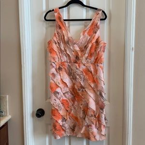 Ann Taylor silk spring dress in bright colors